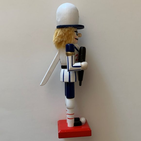 Vintage Nutcracker Baseball Player Collectible Wood Christmas Holiday Decor 6" - Picture 2 of 9